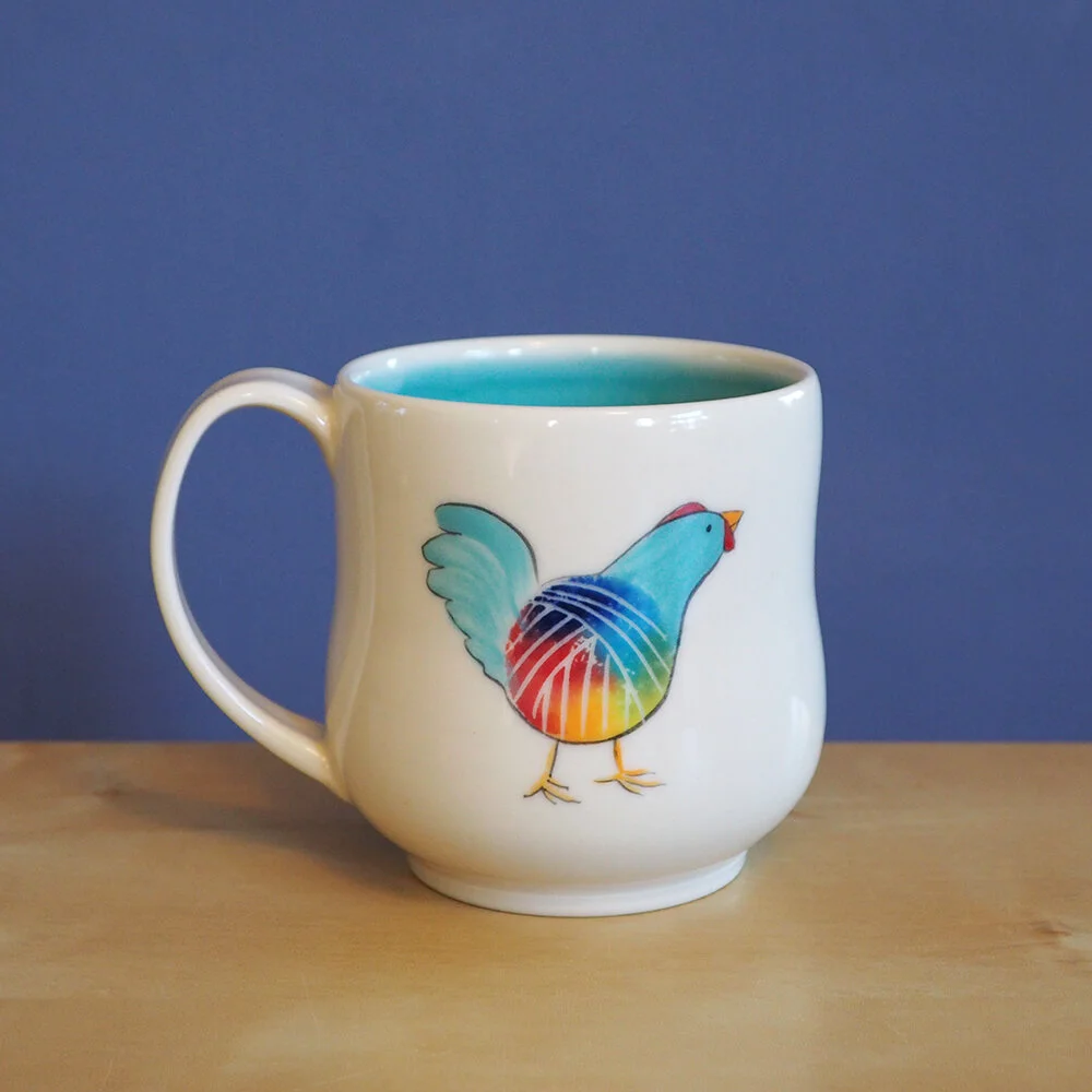 yarn chicken 12 oz mug — JaMpdx